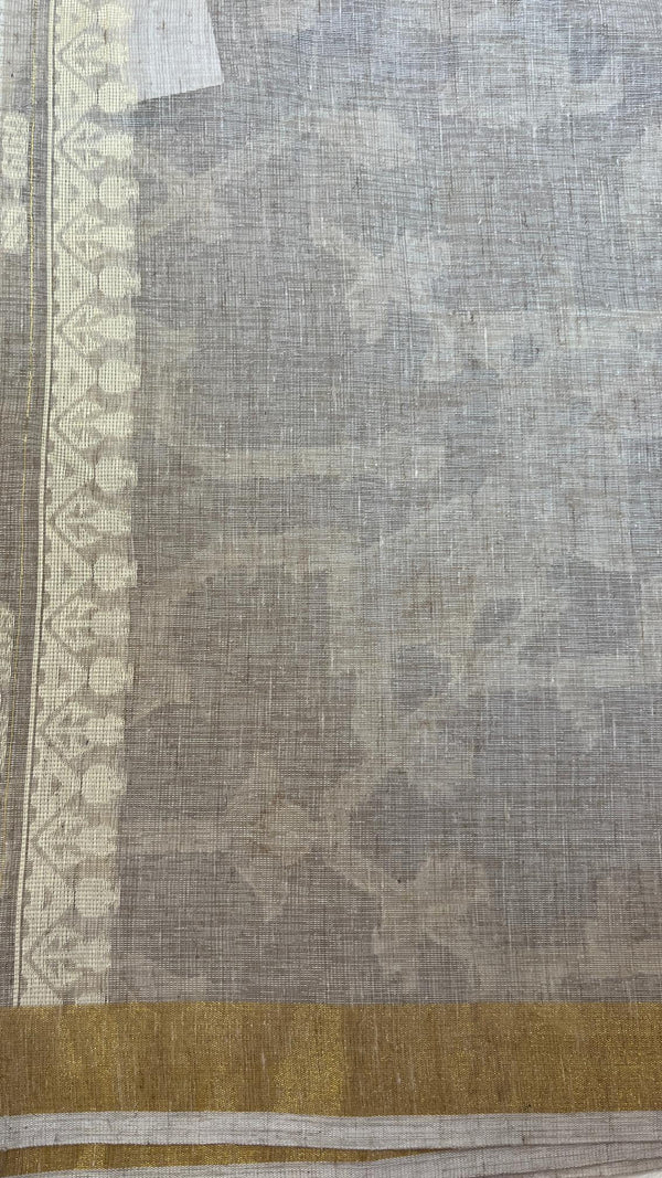 Jute Linen Cotton Saree