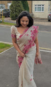 Organza with Floral Border
