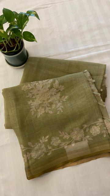 LINEN TISSUE SAREE