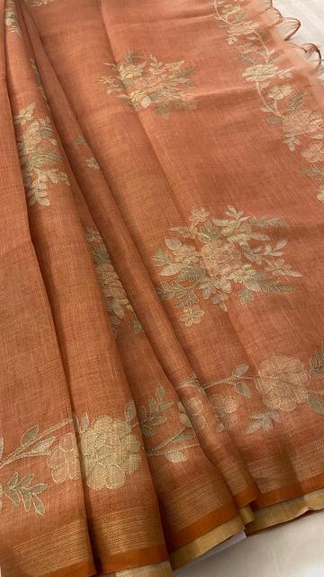 LINEN TISSUE SAREE