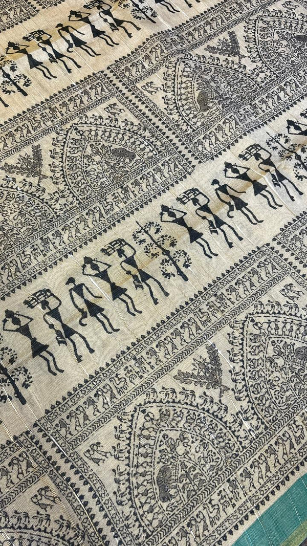 All Day Wear Fancy Chappa Tissue Saree