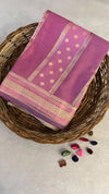 Handbrush painted Banarasi saree