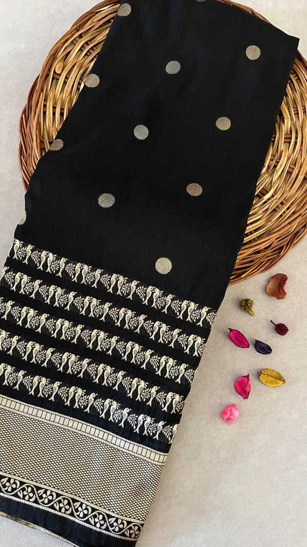 Banarasi silk blend cotton saree