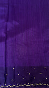 Raw Green Silk saree - Violet