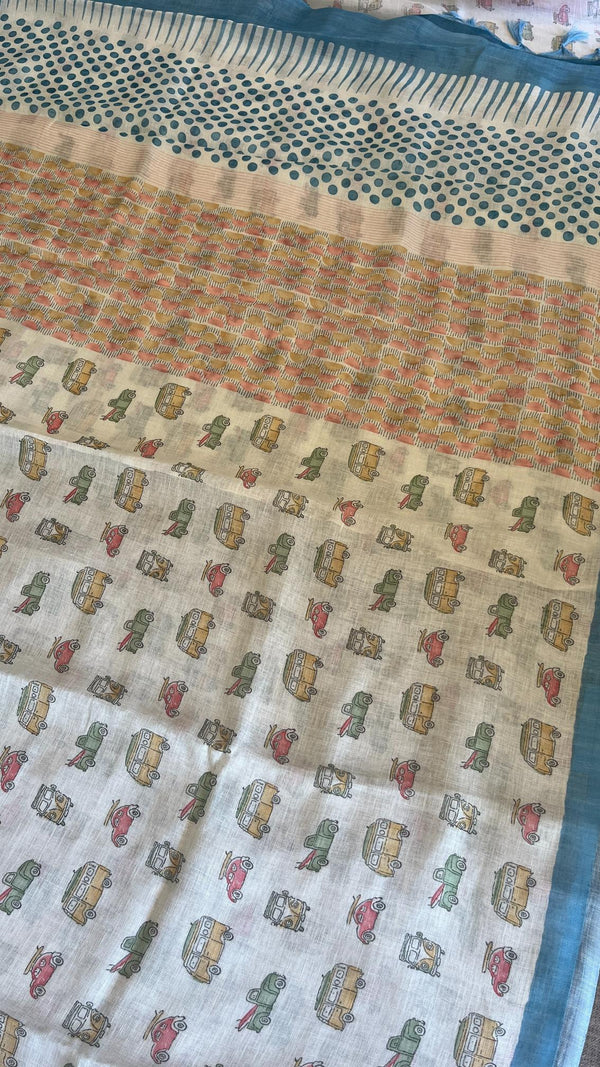 Pure Linen Saree