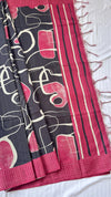 Semi Tussar Saree with Korvai Border