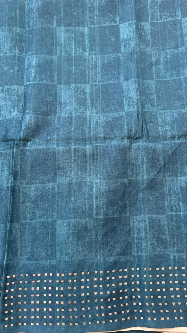Semi Tussar Saree with Korvai Border