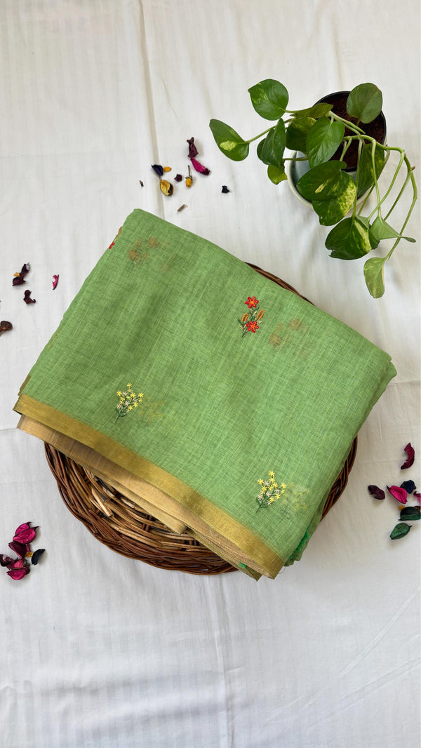 Pure Linen Saree