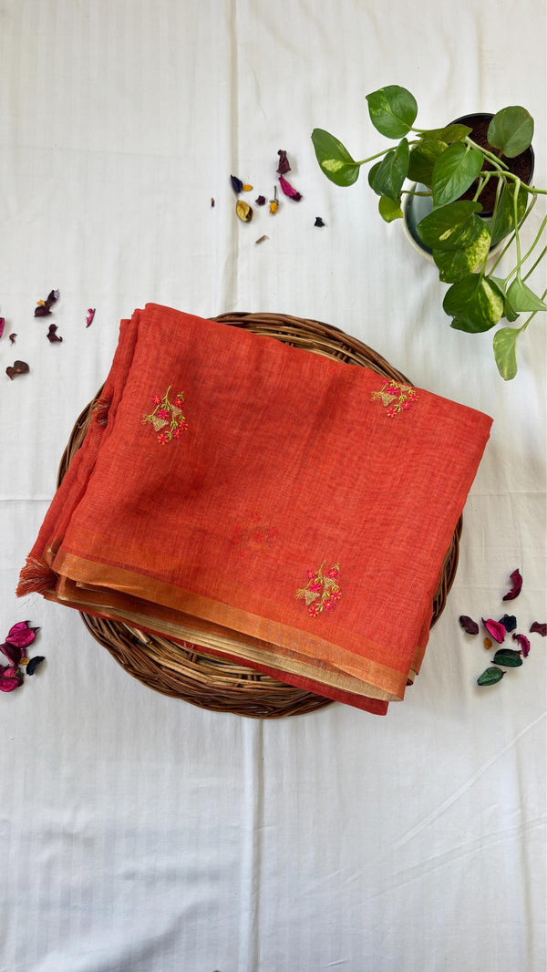 Pure Linen Saree