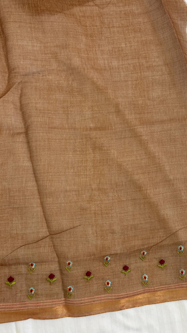 Pure Linen Saree