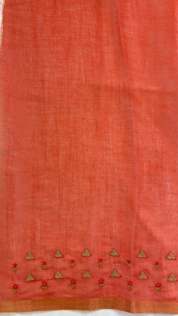Pure Linen Saree
