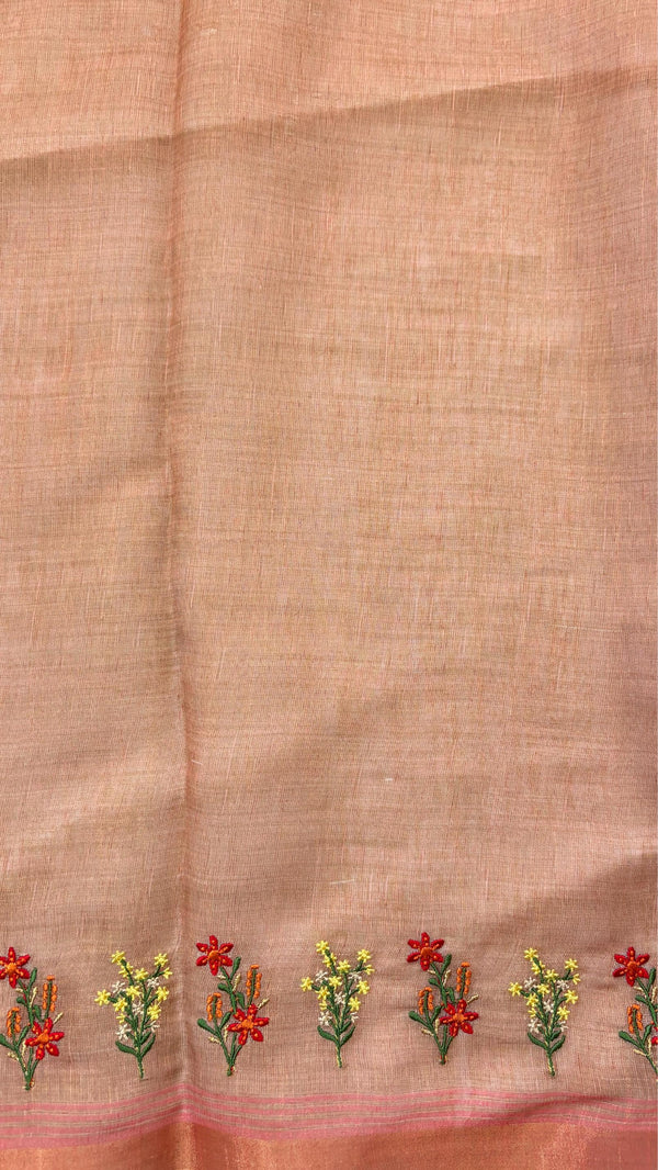 Pure Linen Saree