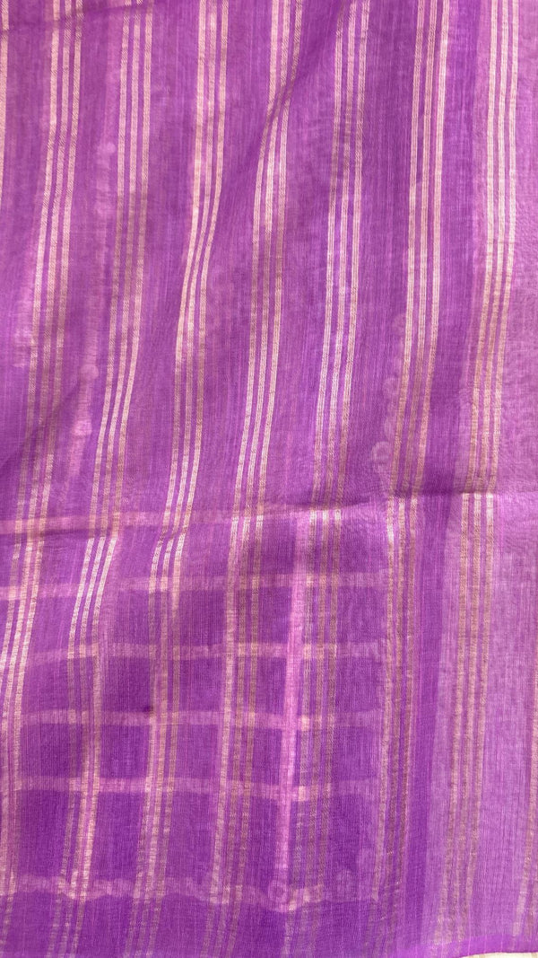 Linen Zari Woven Saree