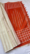 Linen Zari Woven Saree