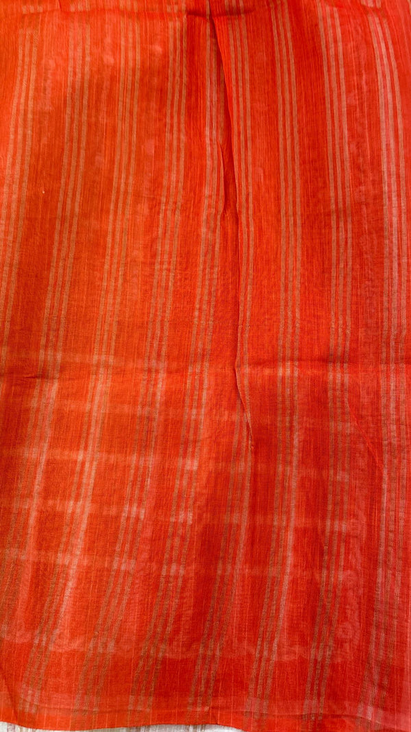 Linen Zari Woven Saree