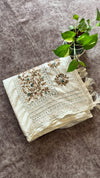 Semi Tussar Saree with French Knot Embroidery