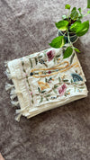 Semi Tussar Saree with French Knot Embroidery