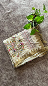 Semi Tussar Saree with French Knot Embroidery
