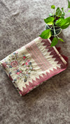 Semi Tussar Saree with French Knot Embroidery