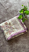 Semi Tussar Saree with French Knot Embroidery