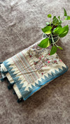 Semi Tussar Saree with French Knot Embroidery