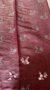 Semi Tussar Saree with French Knot Embroidery