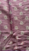Semi Tussar Saree with French Knot Embroidery