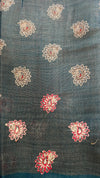 Semi Tussar Saree with French Knot Embroidery