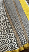 Linen Mixed Jute Saree with Digital Prints