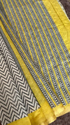 Linen Mixed Jute Saree with Digital Prints