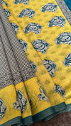Linen Mixed Jute Saree with Digital Prints