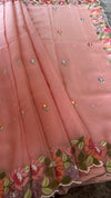 Georgette Organza Saree with Embroidery