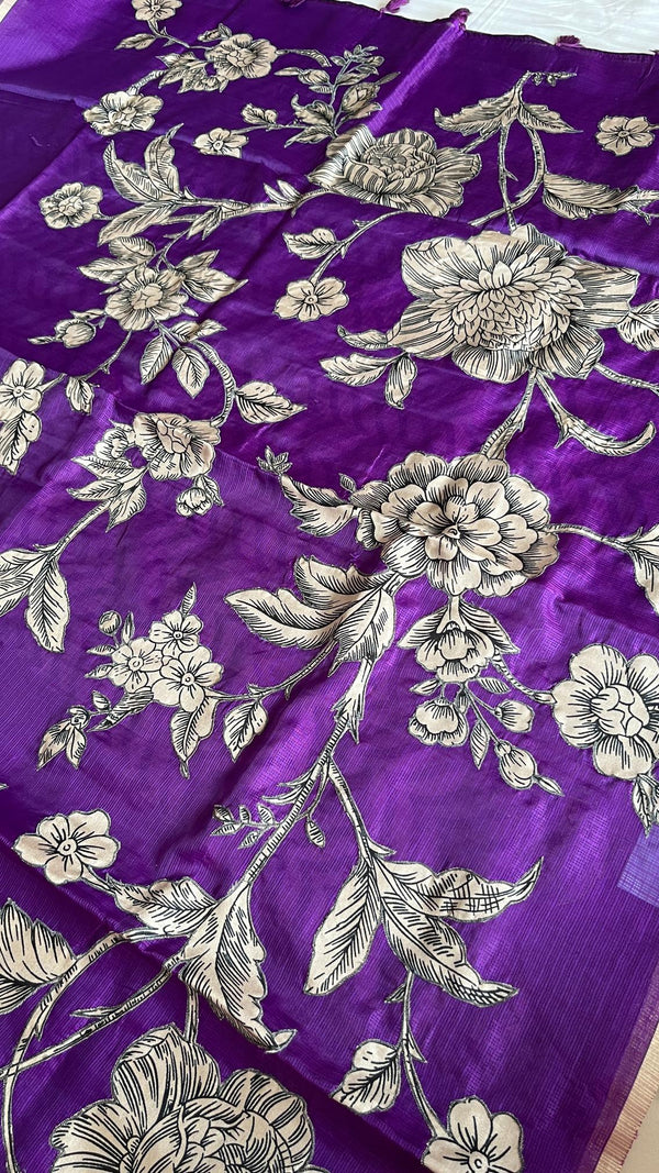 Pure Kota Saree with Appliqué Work