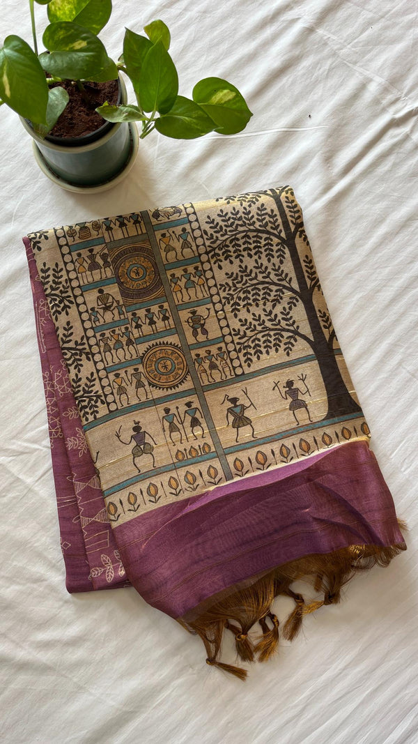 Warli Art saree