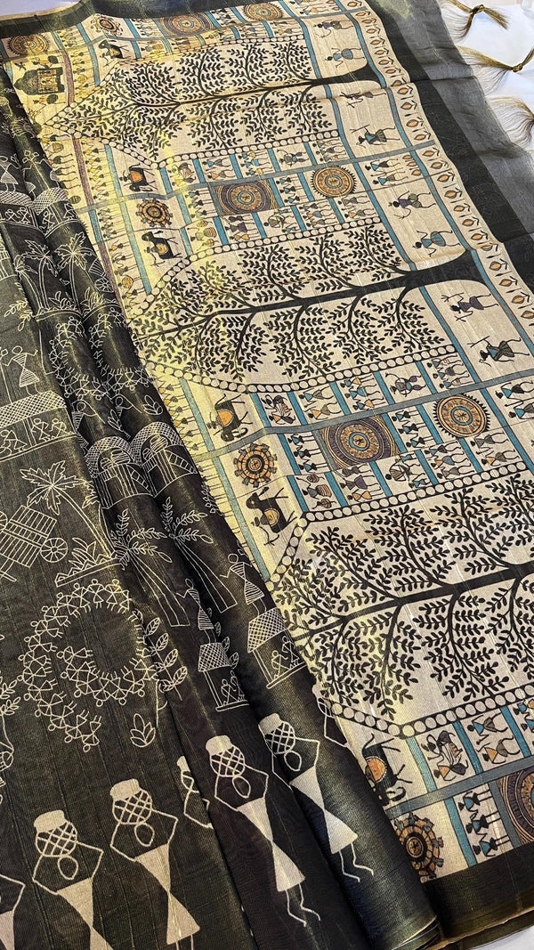 Warli Art saree