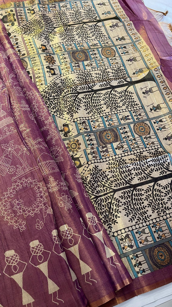 Warli Art saree