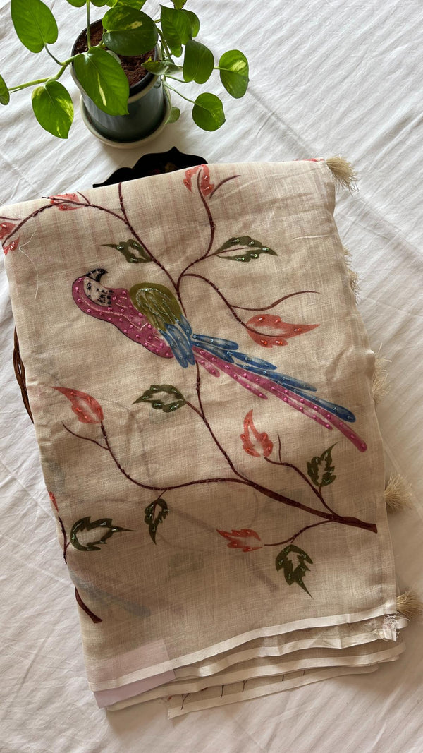 Linen Tissue Saree
