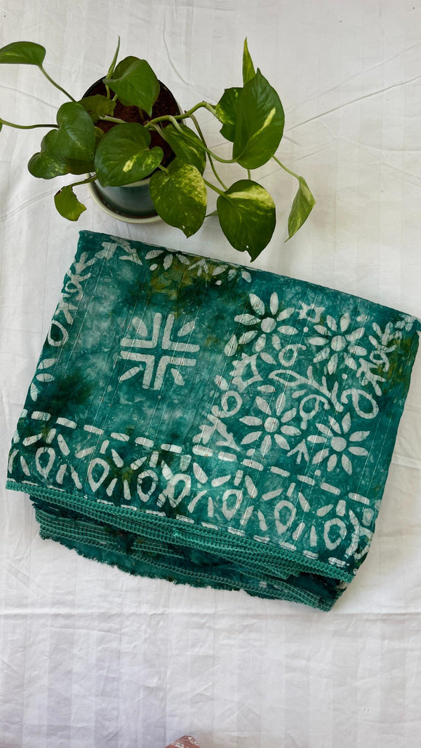 Mul Cotton-Batik Saree