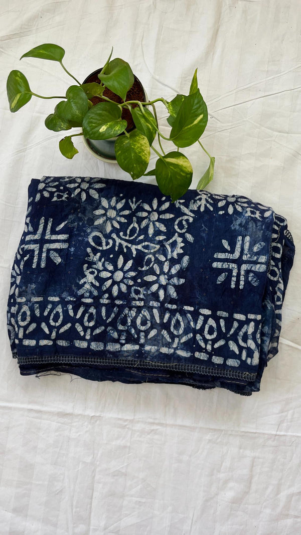 Mul Cotton-Batik Saree