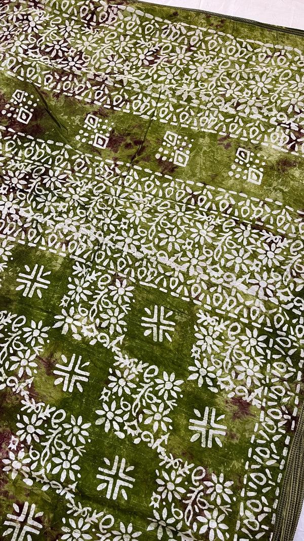 Mul Cotton-Batik Saree