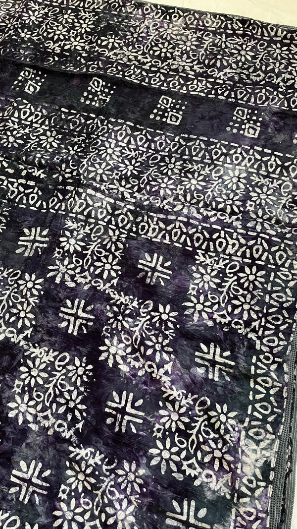 Mul Cotton-Batik Saree