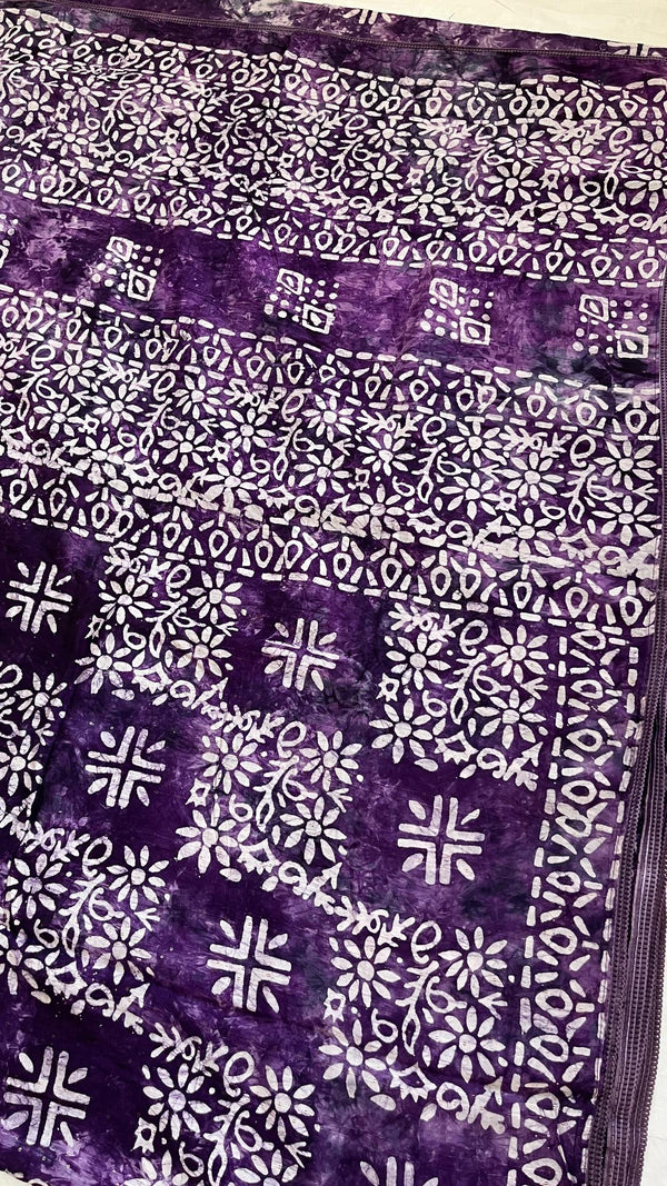 Mul Cotton-Batik Saree