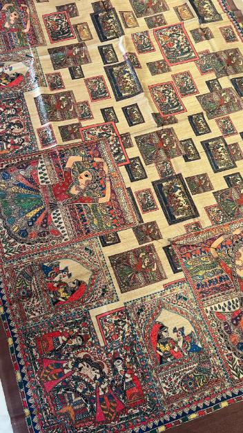 Mithila Art Printed Fancy Cotton Sarees