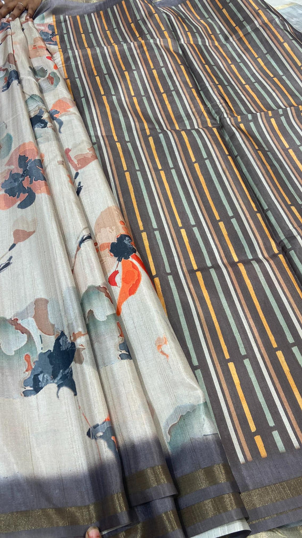Satin Printed Saree