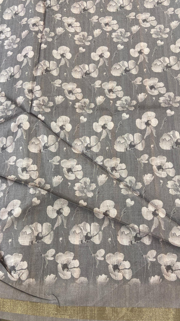 Satin Printed Saree