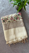 Linen Tissue- French Knot Embroidery