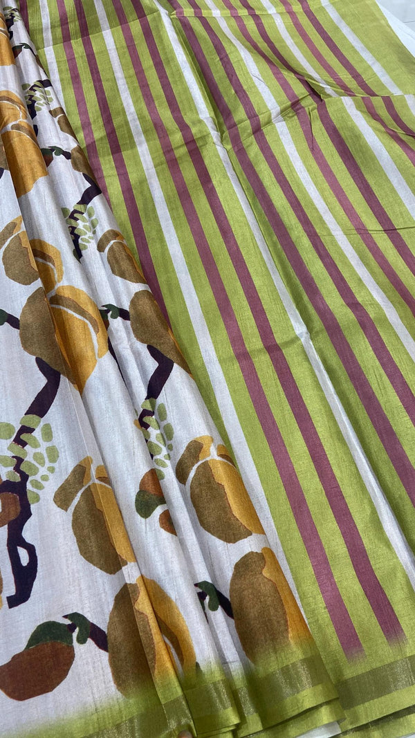 Satin Printed Saree