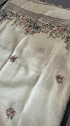 Linen Tissue- French Knot Embroidery