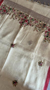 Linen Tissue- French Knot Embroidery