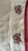 Linen Tissue- French Knot Embroidery